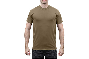 Image of Rothco Solid Color Poly/Cotton Military T-Shirt, Brown, XL, 6848-Brown-XL