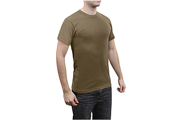 Image of Rothco Solid Color Poly/Cotton Military T-Shirt, Brown, XL, 6848-Brown-XL
