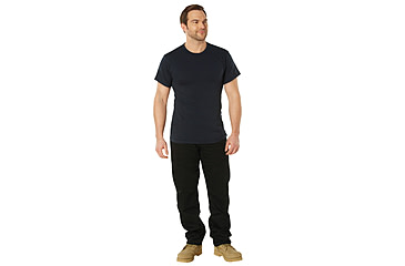 Image of Rothco Solid Color Poly/Cotton Military T-Shirt - Mens, Navy Blue, Extra Large, 66690-NavyBlue-XL