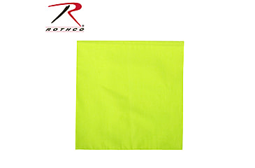 Image of Rothco Solid Bandana, Safety Green, Large, 4348-SafetyGreen