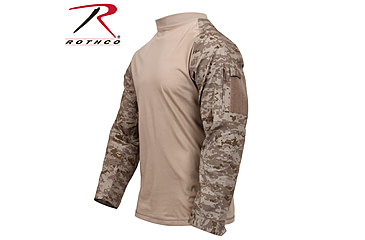 Image of Rothco Tactical Airsoft Combat Shirt, Woodland Digital Camo, Extra Small, 45030-WoodlandDigitalCamo-XS