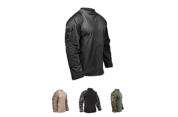 Image of Rothco Tactical Airsoft Combat Shirt, Black, Desert Digital Camo, Subdued Urban Digital Camo, Woodland Digital Camo