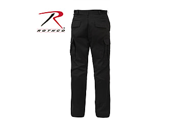 Image of Rothco Tactical BDU Cargo Pants, Black, Medium, Short, 7971-Black-M-Short31-35Waist2612-2912Length