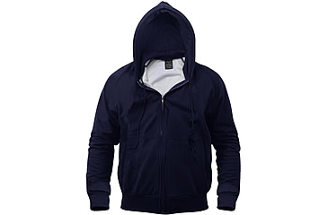 Image of Rothco Thermal Lined Hooded Sweatshirt - Mens, Large, Navy Blue, 6260-027