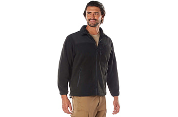 Image of Rothco Trailsman Sherpa Fleece Jacket - Mens, Black, Small, 96620-Black-S