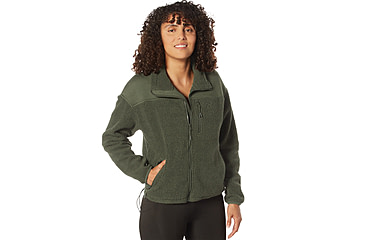 Image of Rothco Trailsman Sherpa Fleece Jacket - Womens, Olive Drab, Small, 13155-OliveDrab-S