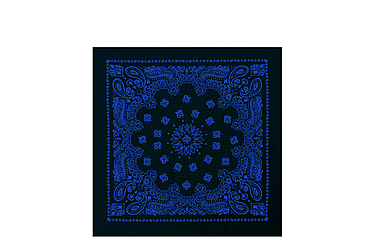 Image of Rothco Trainmen Bandana, Black/Blue, 4044-BlackBlue