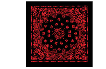 Image of Rothco Trainmen Bandana, Black/Red, 4043-BlackRed