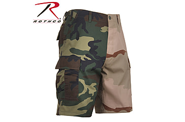 Image of Rothco Two-Tone Camo BDU Short, Small, Woodland/Tri-Color Camo, 1810-WoodlandTri-ColorCamo-S