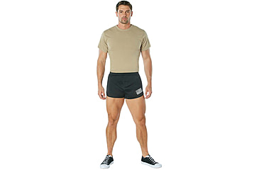 Image of Rothco US Flag Ranger PT Physical Training Shorts - Mens, Black, Small, 70052-S
