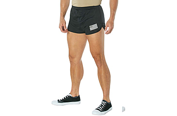 Image of Rothco US Flag Ranger PT Physical Training Shorts - Mens, Black, Small, 70052-S