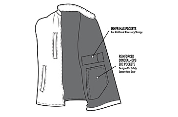 Image of Rothco V2 Concealed Carry Soft Shell Vest, Coyote Brown, S, 86555-CoyoteBrown-S