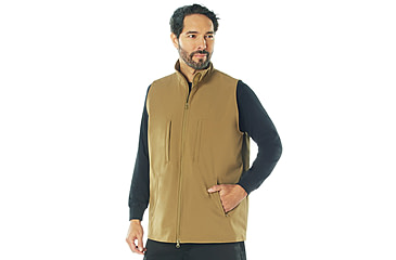 Image of Rothco V2 Concealed Carry Soft Shell Vest, Coyote Brown, S, 86555-CoyoteBrown-S