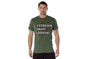 Image of Rothco Veteran Hero Legend T-Shirt - Men's, Olive Drab, Small, 18190-OliveDrab-S