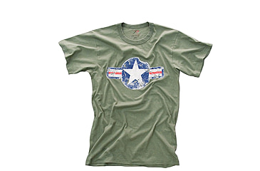 Image of Rothco Vintage Army Air Corps T-Shirt, Olive Drab, L, 66300-OliveDrab-L