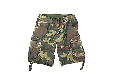 Image of Rothco Vintage Camo Infantry Utility Shorts, Woodland Camo, XL, 2540-WoodlandCamo-XL