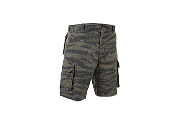 Image of Rothco Vintage Camo Paratrooper Cargo Shorts, Tiger Stripe Camo, Small, 2635-TigerStripeCamo-S