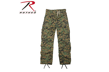 Image of Rothco Vintage Camo Paratrooper Fatigue Pants, Woodland Camo, Small, 2586-WoodlandCamo-S