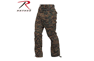 Image of Rothco Vintage Camo Paratrooper Fatigue Pants, Woodland Camo, Small, 2586-WoodlandCamo-S
