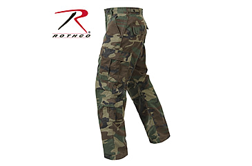 Image of Rothco Vintage Camo Paratrooper Fatigue Pants, Woodland Camo, Small, 2586-WoodlandCamo-S