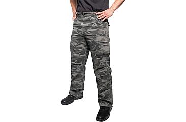 Image of Rothco Vintage Camo Paratrooper Fatigue Pants, Black Camo, Large, 3865-BlackCamo-L
