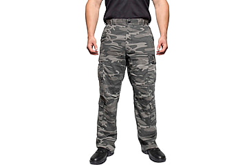Image of Rothco Vintage Camo Paratrooper Fatigue Pants, Black Camo, Large, 3865-BlackCamo-L