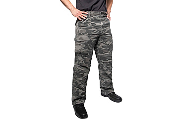 Image of Rothco Vintage Camo Paratrooper Fatigue Pants, Black Camo, Large, 3865-BlackCamo-L