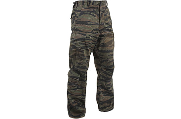 Image of Rothco Vintage Camo Paratrooper Fatigue Pants, Tiger Stripe Camo, Small, 2710-TigerStripeCamo-S