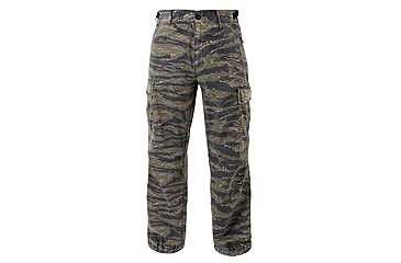 Image of Rothco Vintage Vietnam Fatigue Pant Rip-Stop, Tiger Stripe Camo, XL, 4487-TigerStripeCamo-XL