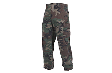Image of Rothco Vintage Vietnam Fatigue Pant Rip-Stop, Woodland Camo, L, 4271-WoodlandCamo-L