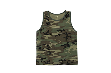 Image of Rothco Vintage Woodland Camo Tank Top, Small, 9593-S