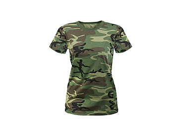 Image of Rothco Womens Long Length Camo T-Shirt, Woodland Camo, 2XL, 5678-WoodlandCamo-2XL