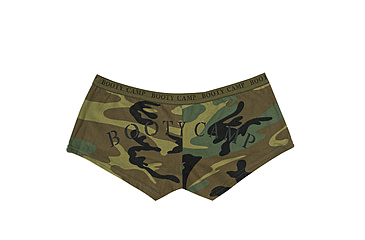 Image of Rothco Woodland Camo Booty Camp Booty Shorts - Women's, Extra Small, Camo, 3476-601