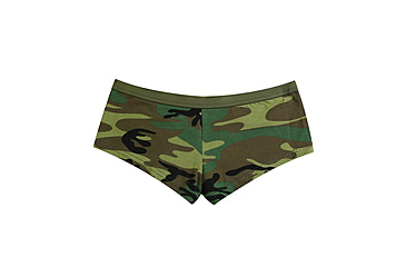 Image of Rothco Woodland Camo Booty Shorts, M, 5476-M
