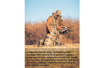 Image of Rothco X Bear Archery Fred Camo Moisture Wicking T-Shirt, Camo, Large, 613902036055