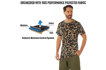 Image of Rothco X Bear Archery Fred Camo Moisture Wicking T-Shirt, Camo, Large, 613902036055
