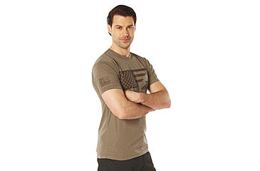 Image of Rothco USMC Eagle, Globe, &amp; Anchor Moisture Wicking T-Shirt, Coyote Brown, Small, 54580-S