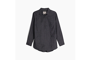Image of Royal Robbins Hemp Chambray Long Sleeve - Womens, Asphalt, Medium, Y621014568M