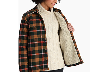 Image of Royal Robbins Snowcap Lined Flannel Long Sleeve - Womens, Pine Grove Pinecrest Pld, Large, Y622021350L