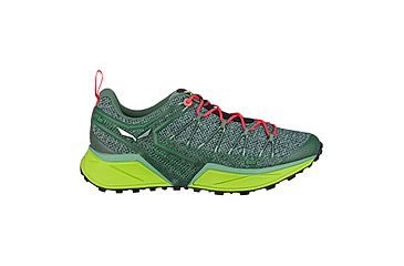 Image of Salewa Dropline Hiking Shoes - Womens, Feld Green/Fluo Coral, 6, 00-0000061369-5585-6