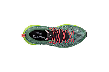 Image of Salewa Dropline Hiking Shoes - Womens, Feld Green/Fluo Coral, 6, 00-0000061369-5585-6