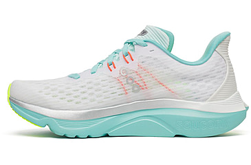 Image of Saucony Kinvara 16, White/Aqua, 10.5, S11020-130-10.5