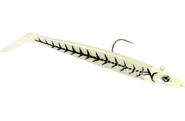 Image of Savage Gear Sandeel Soft Bait, Pack of 2, 7in, Green Glow, 1587041