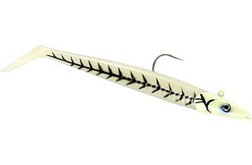 Image of Savage Gear Sandeel Soft Bait, Pack of 2, 7.5in, Green Glow, 1587051