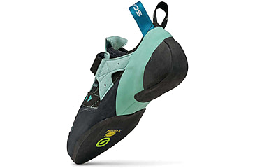 Image of Scarpa Instinct VS Climbing Shoes - Womens, Black/Aqua, 38.5, 70013/002-BlkAqua-38.5