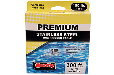 Image of Scotty 1001K Premium SS Downrigger Cable w/Terminal Kit, 300ft, 150lb, 1001K