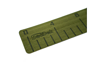 Image of SeaDek 4in x 36in 3mm Fish Ruler w/Laser SD Logo, Olive Green, 22135-80050