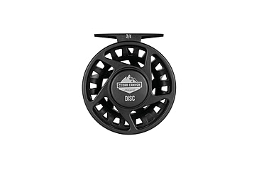 Image of Shakespeare Cedar Canyon Disc Fly Reel, 1.0/1, Right/Left, 3/4, Black, SRECCD34