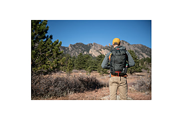 Image of Sierra Designs Flex Hike 20-30L Backpacks, Peat/Fiery Red, 80711823PT