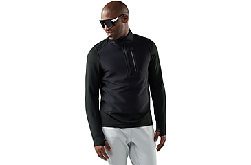Image of Smartwool Active Fleece Wind 1/2 Zip - Mens, Black, Medium, SW002665001100M000